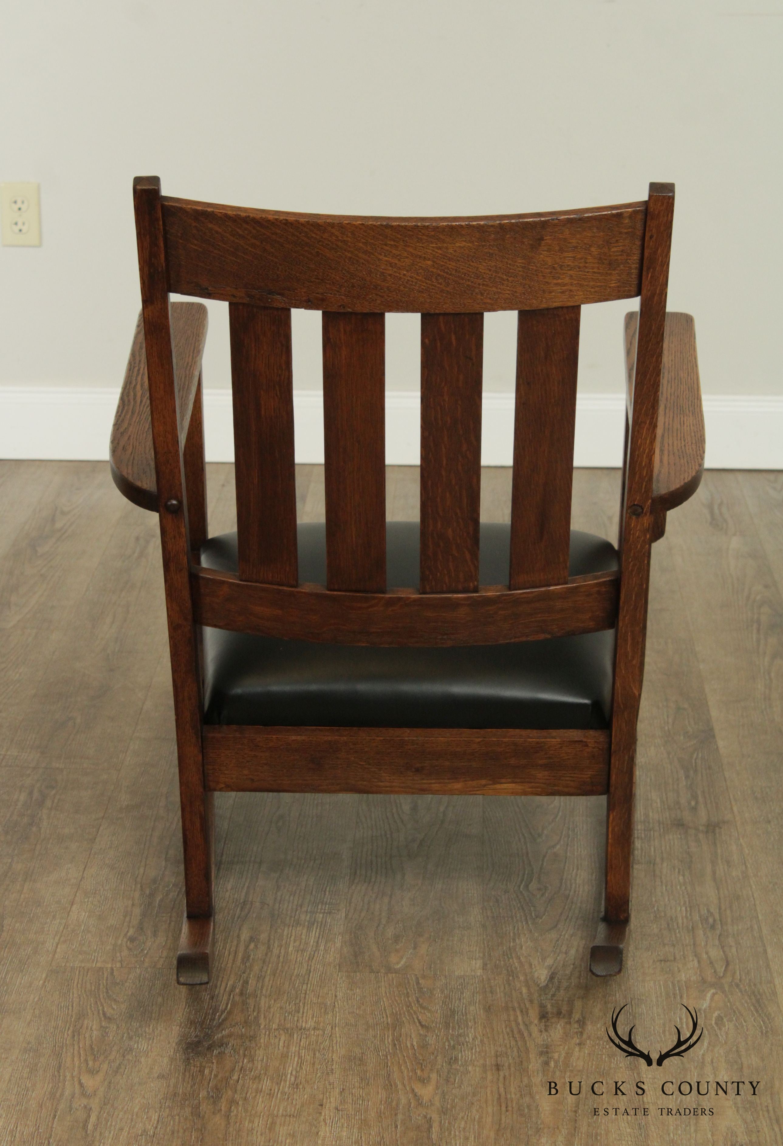 Antique Mission Style Oak Rocking Chair