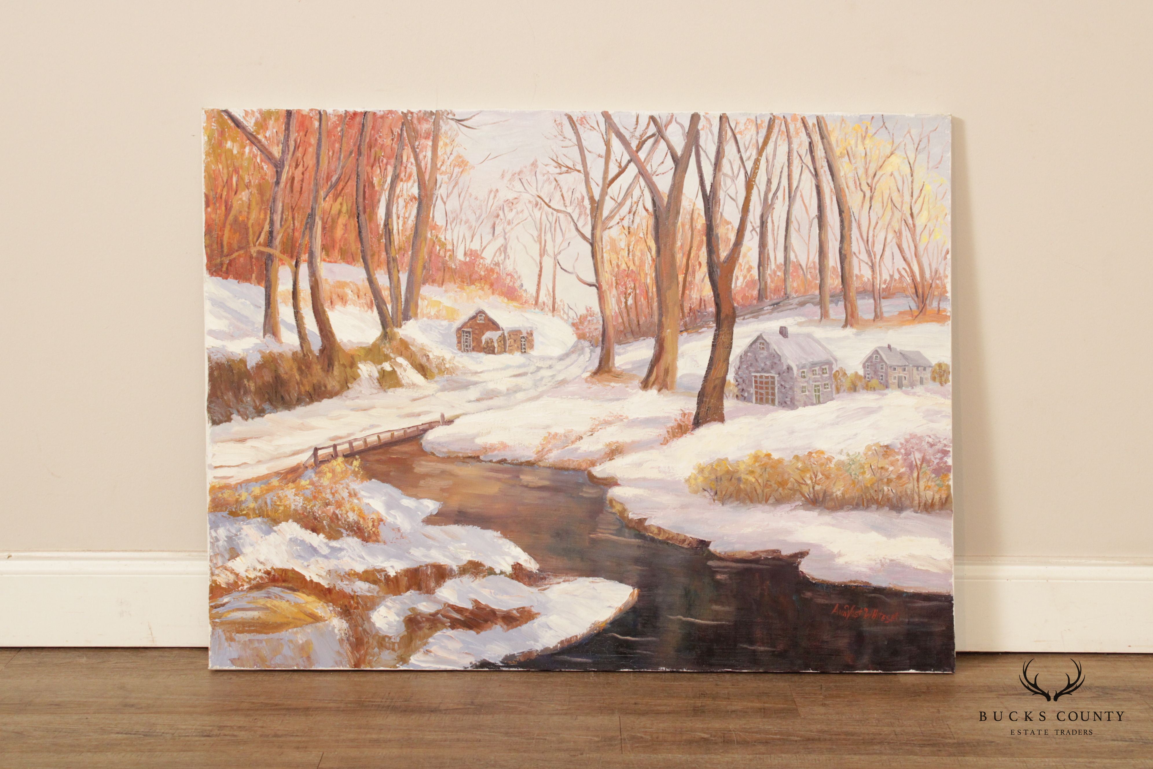 Ann Yost Whitesell 'Winter Fantasy' Landscape Original Oil Painting