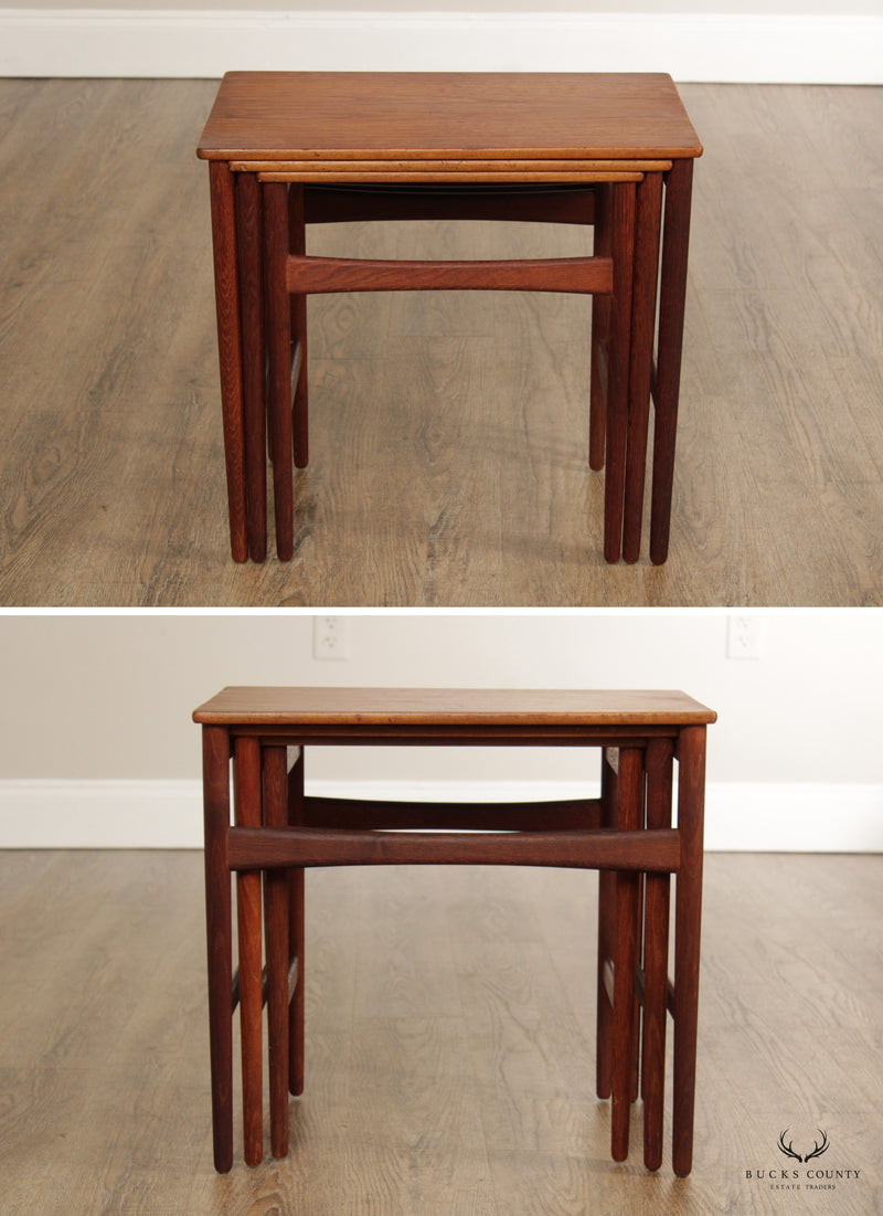 Illums Bolighus, Danish Modern set of three teak nesting tables