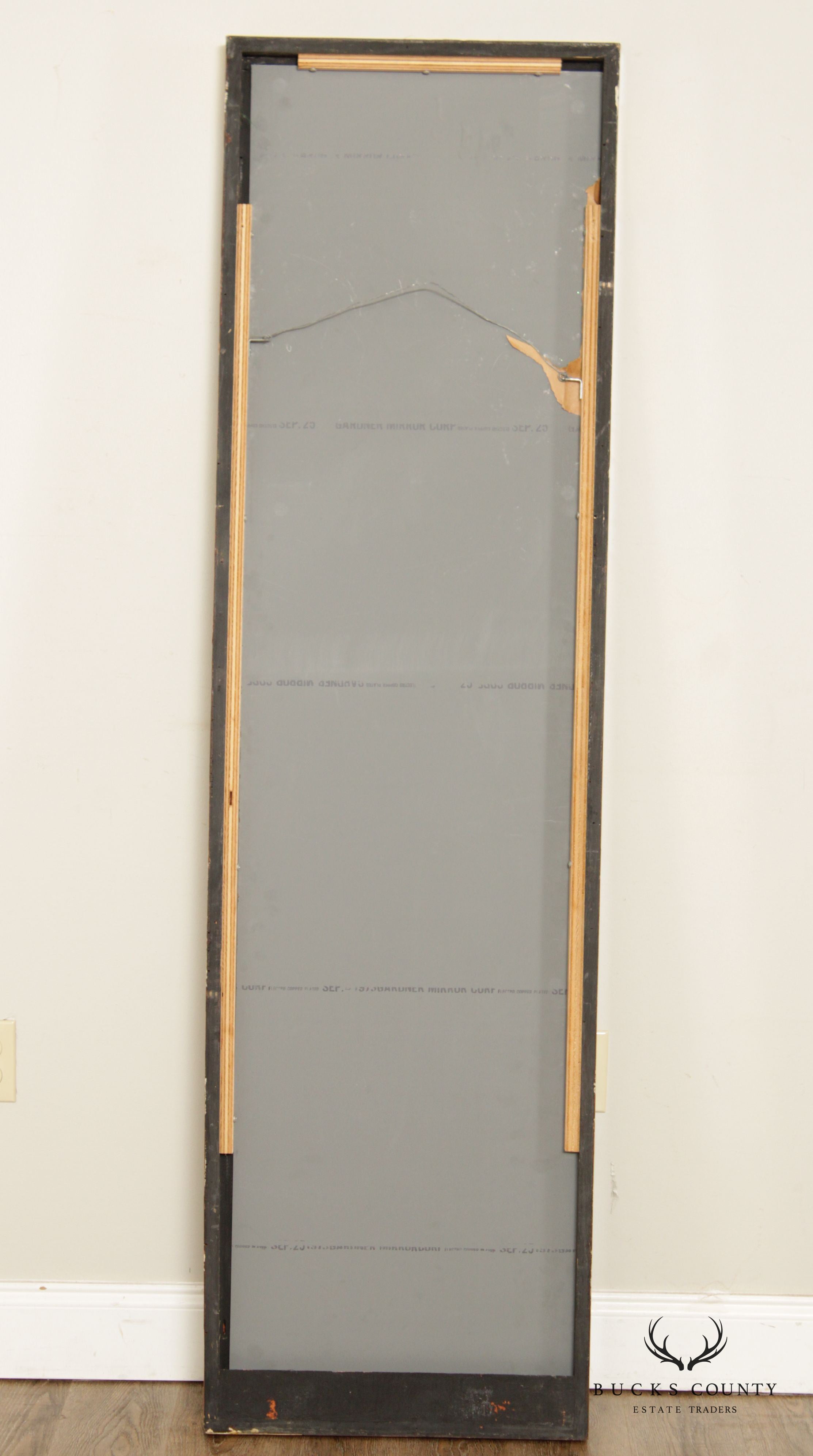 Paul Evans 'Cityscape' Brass and Chrome Full Length Mirror