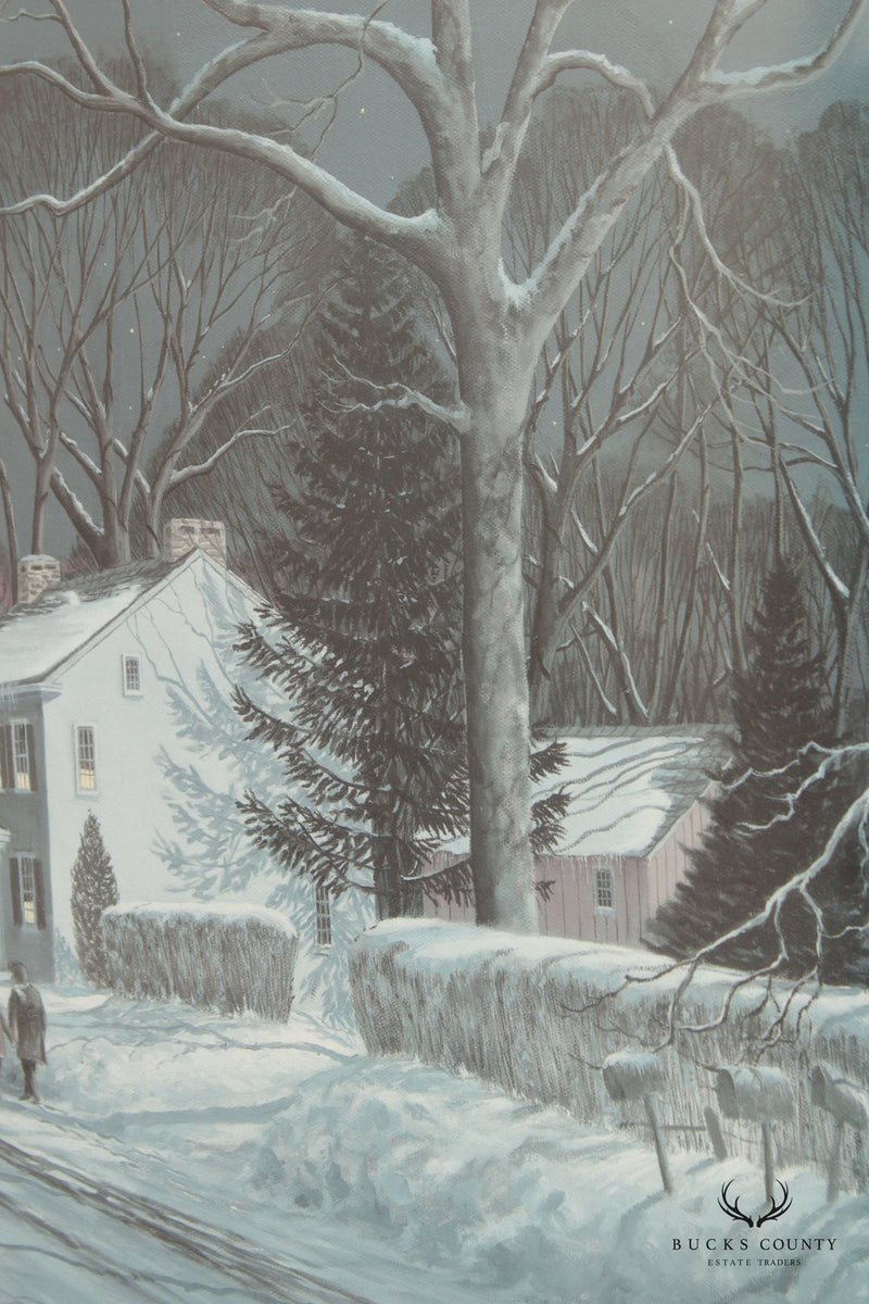 George Booz 'Dyerstown Road' Rustic Winter Fine Art Print