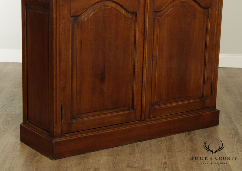French Country Style Custom Quality Large Pair Bookcases Cabinets