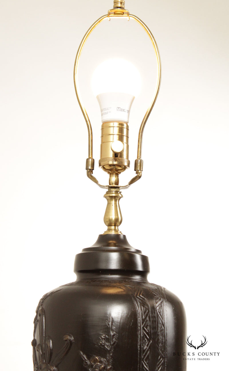 Heyward House Chinoiserie Bronze Table Lamp