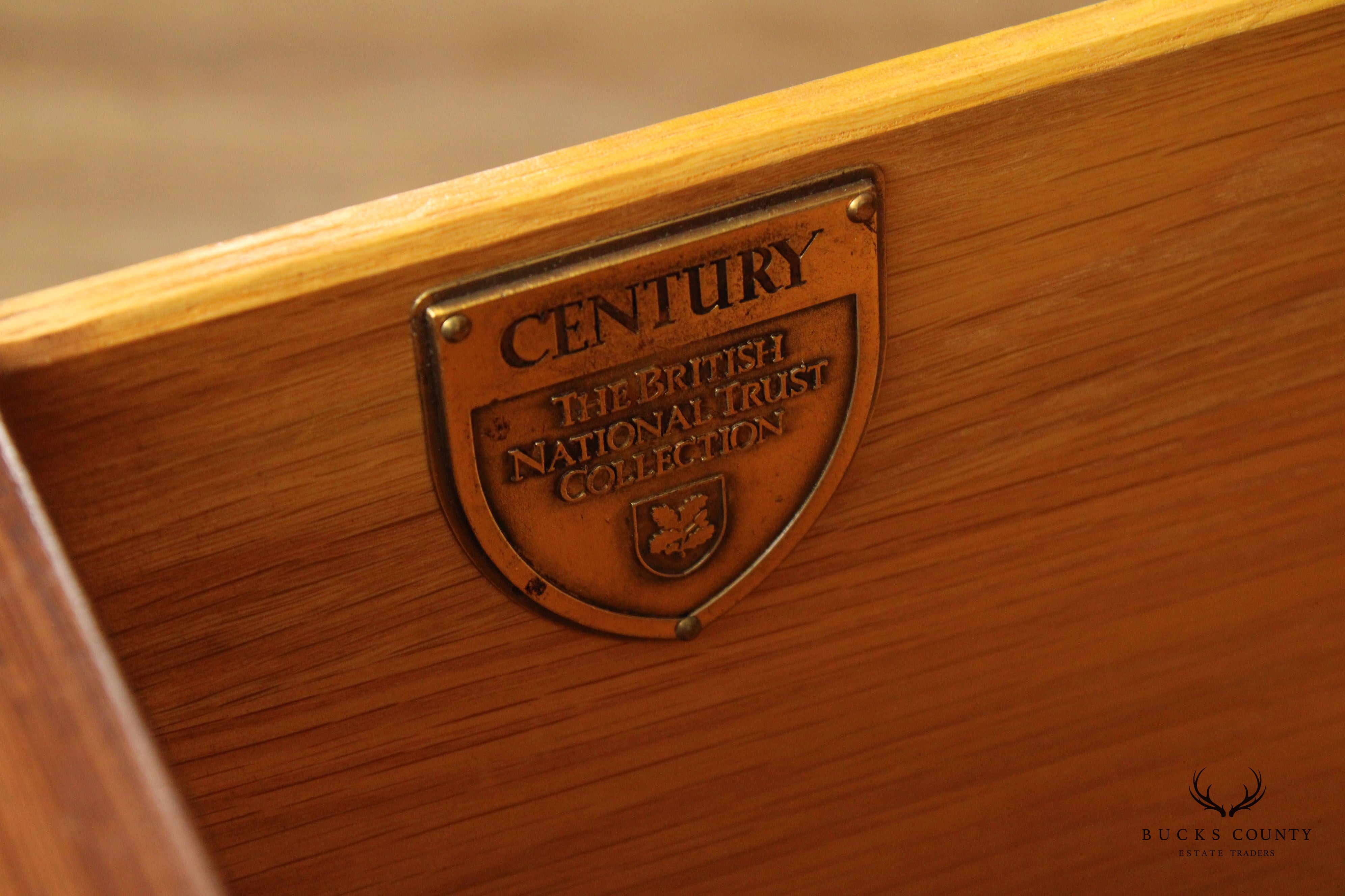 Century 'The British National Trust Collection'  Double Bonnet Walnut Secretary Desk