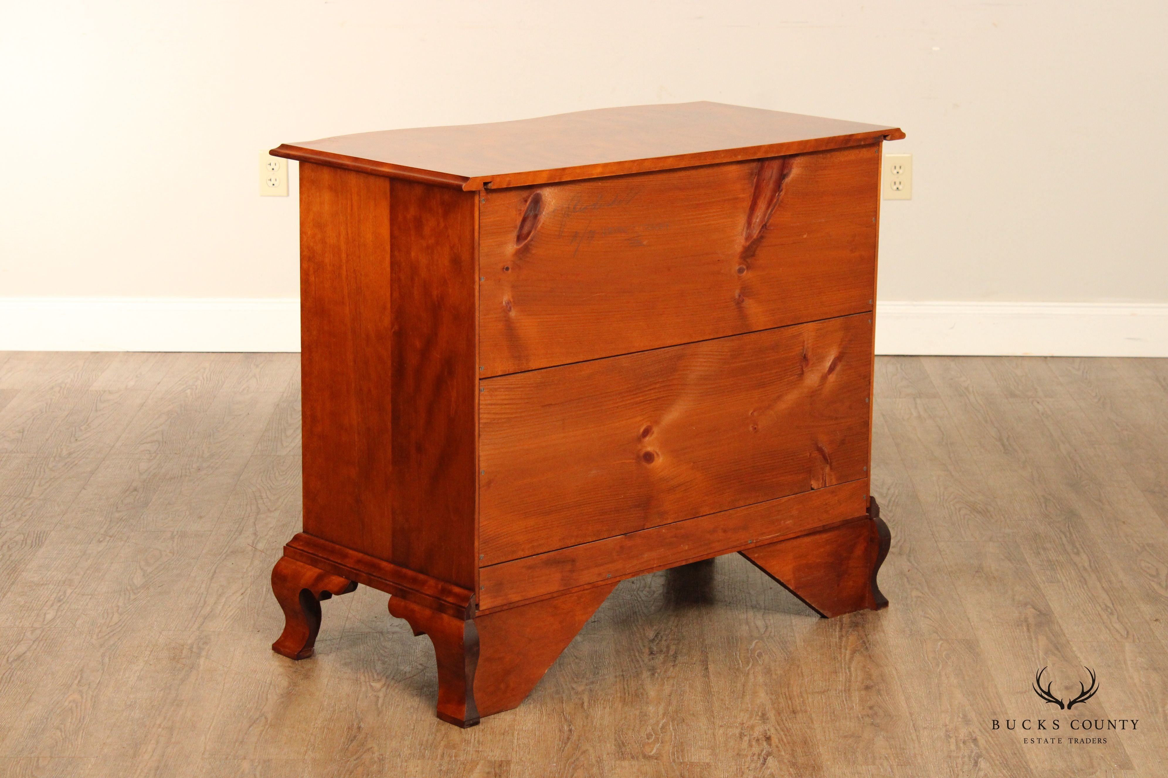 The Federalist Hand Crafted Flame Birch Oxbow Chest of Drawers