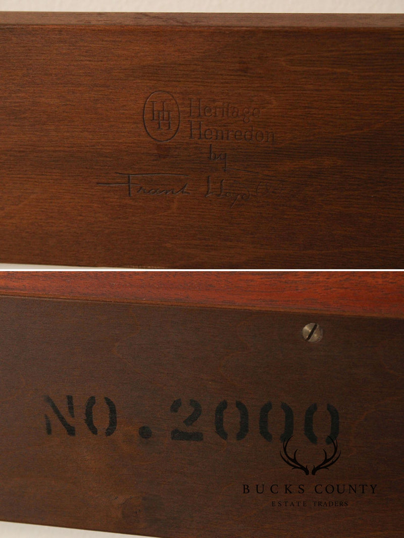 Heritage Henredon by Frank Lloyd Wright Full-Size Mahogany 'Taliesin' Headboard