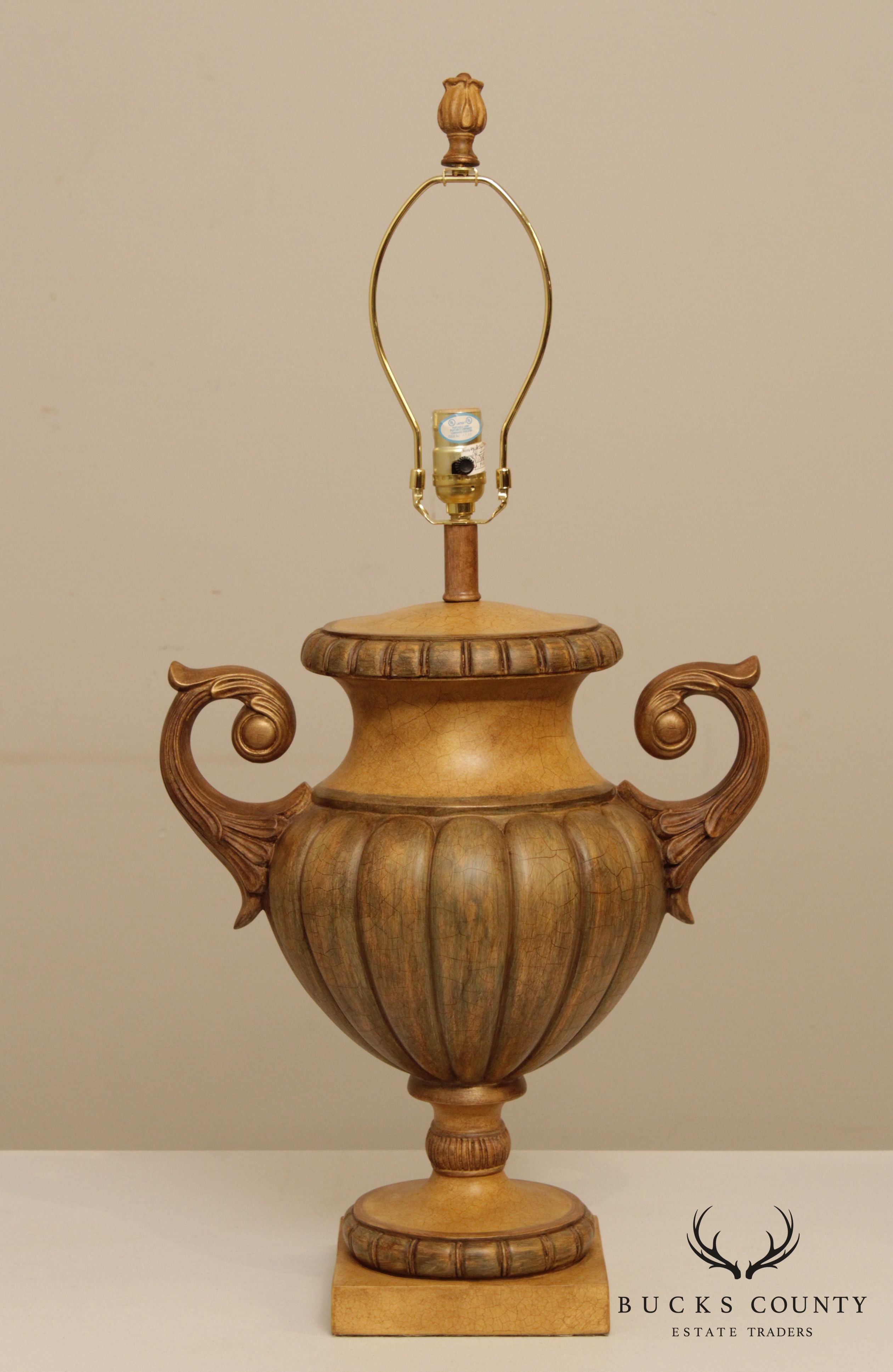 Fine Art Lamps Pair Two Handled Urn Form Table Lamps