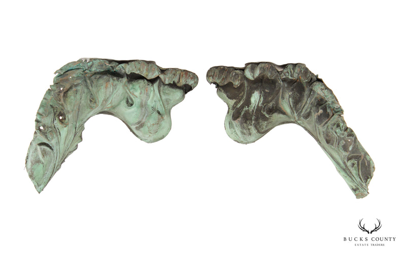 19th Century Neoclassical Style Pair of Copper Corbels