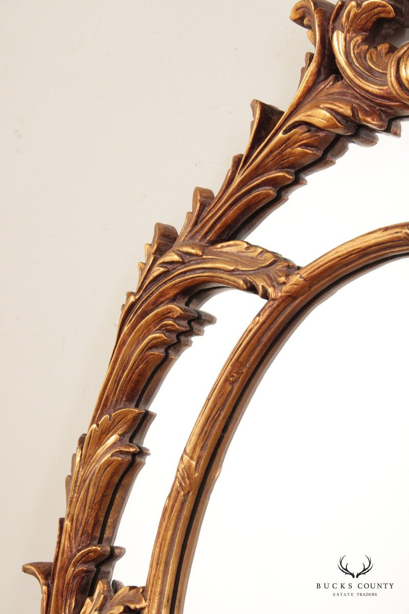 Rococo Style Vintage Gilt Carved Wall Mirror