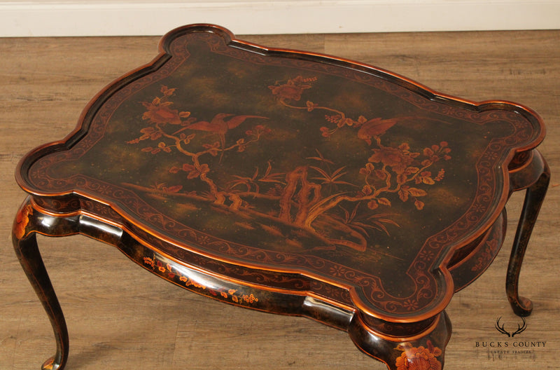 Maitland Smith Hand Painted Chinoiserie Cocktail Table