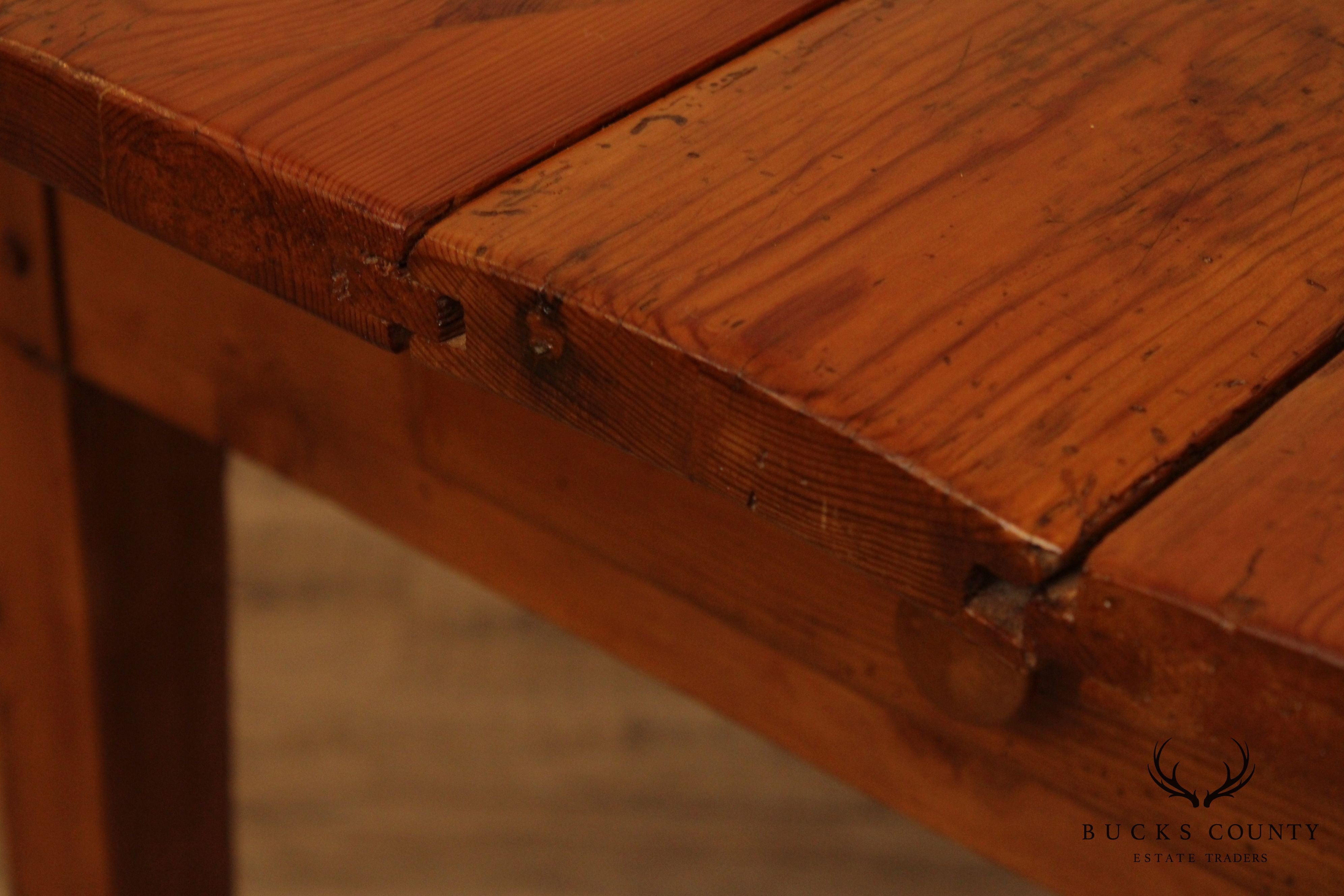 Antique 19th Century French Pine Farmhouse Table