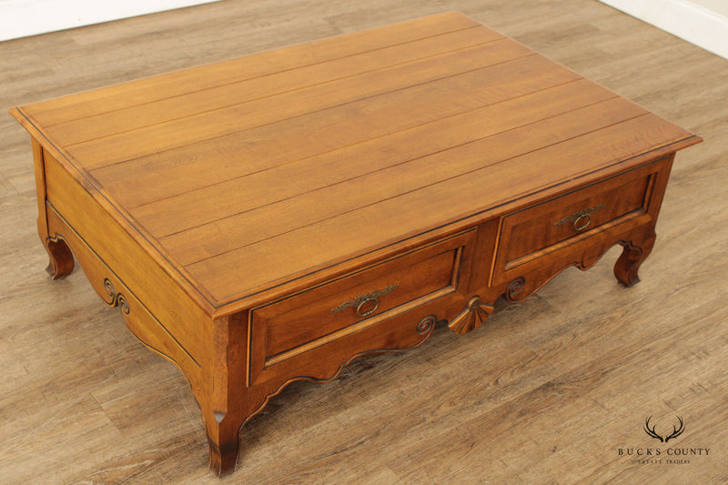 Ethan Allen Country French Storage Coffee Table