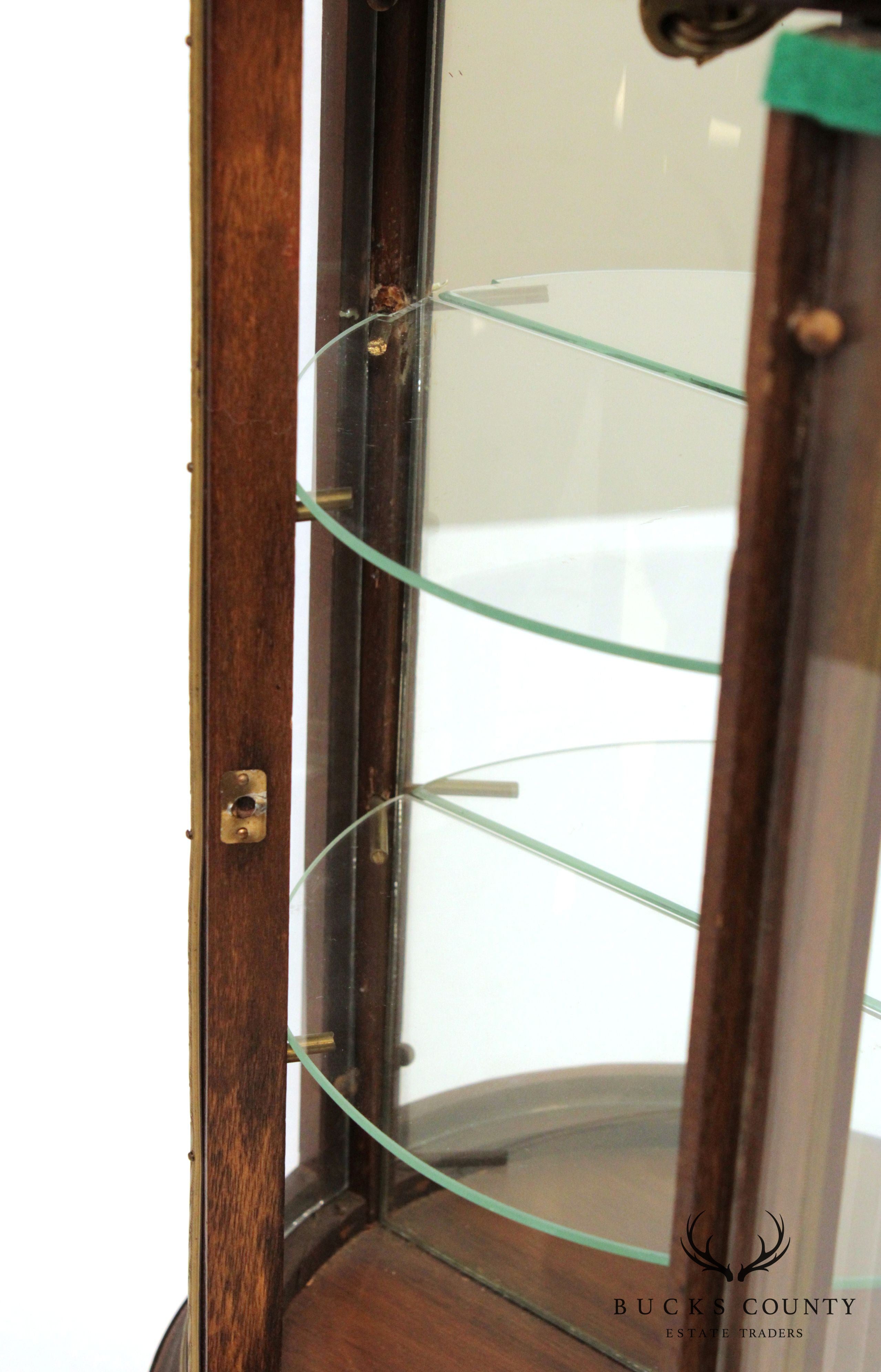 Diminutive Mahogany Bow Front Display Cabinet