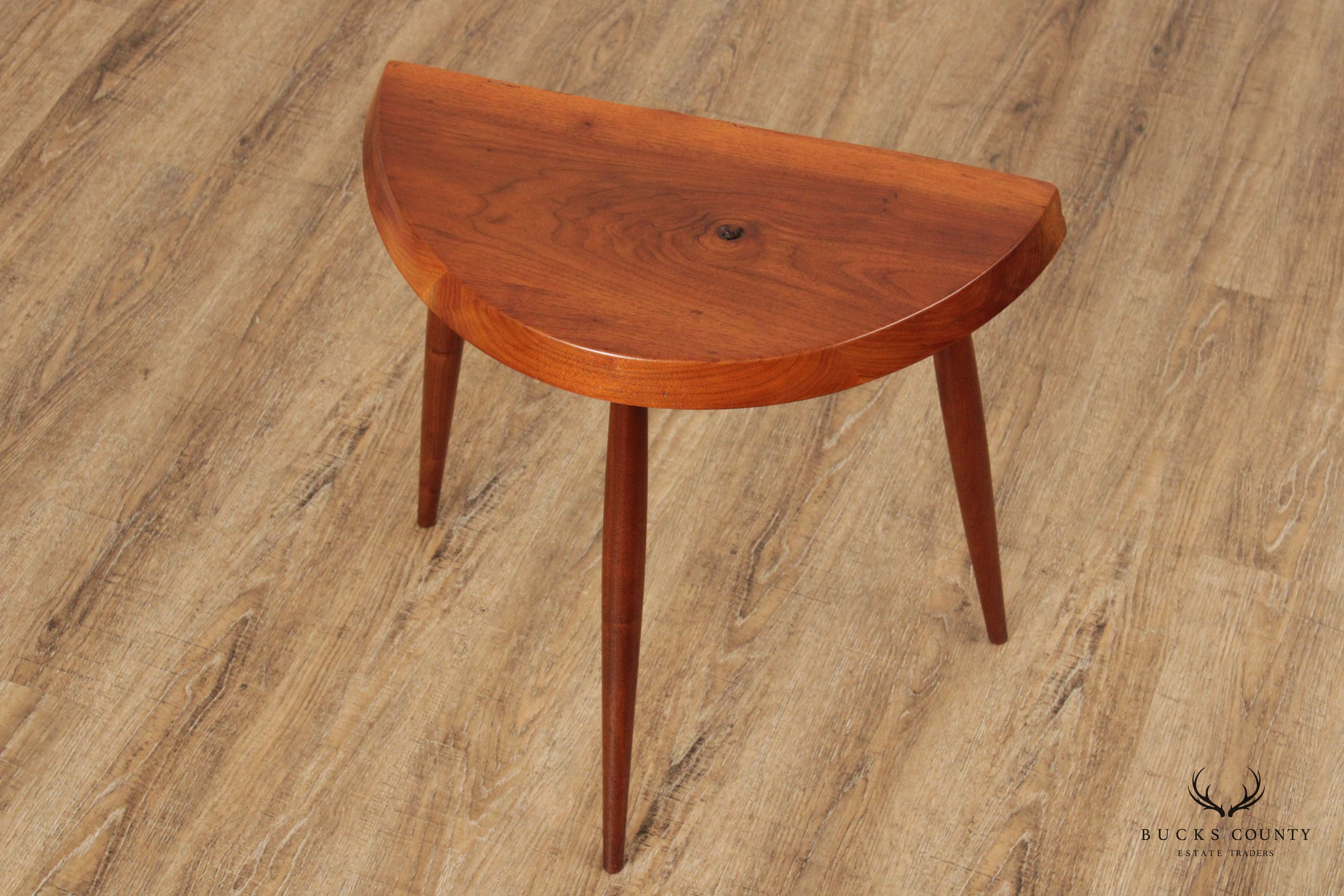 Bucks County Studio Crafted Live Edge Walnut Stool or Bench