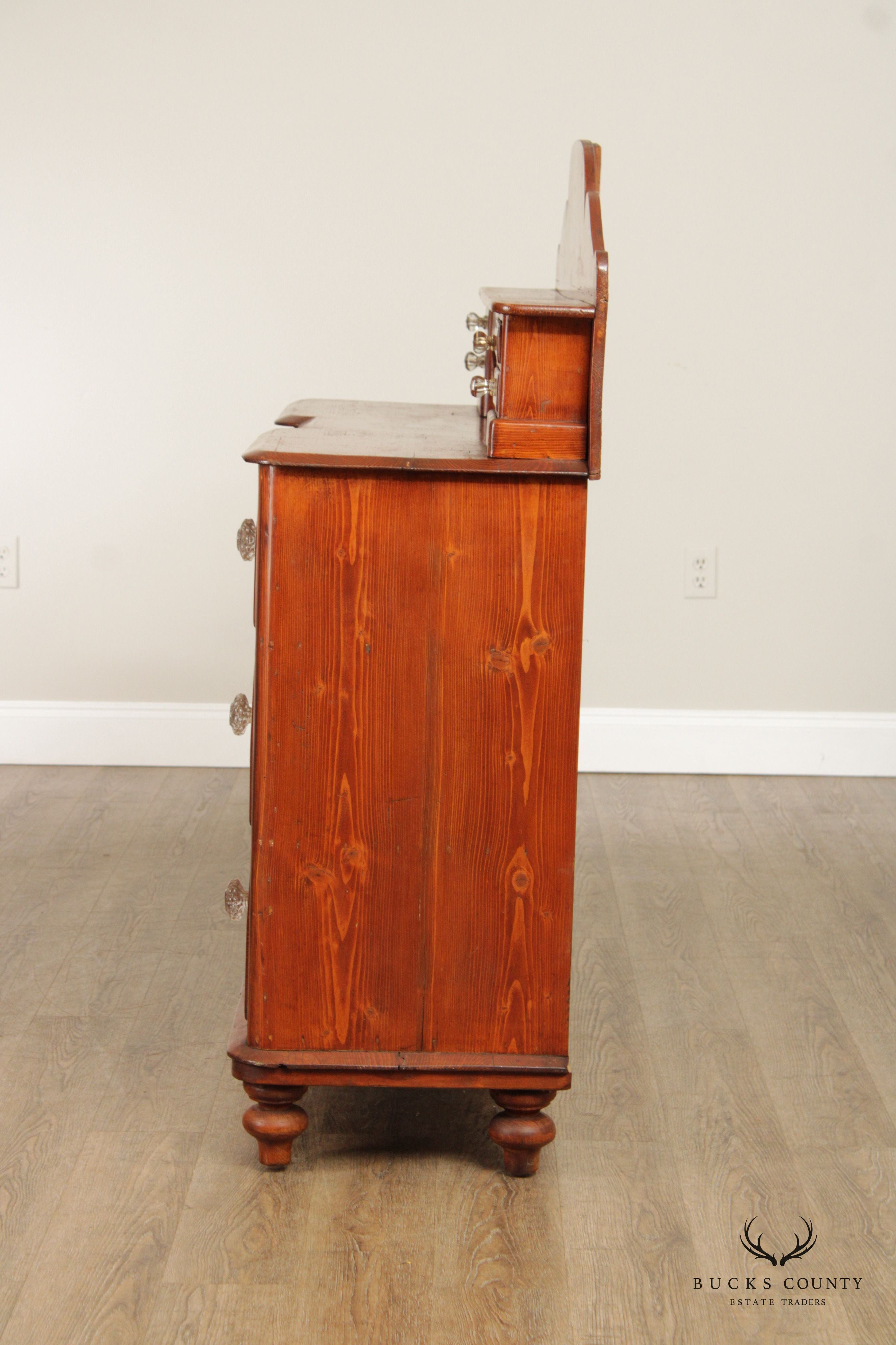 Antique English Pine Sideboard Server