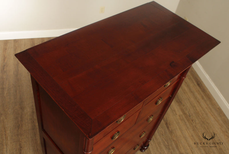 Quality French Cherry Butler's Tall Chest