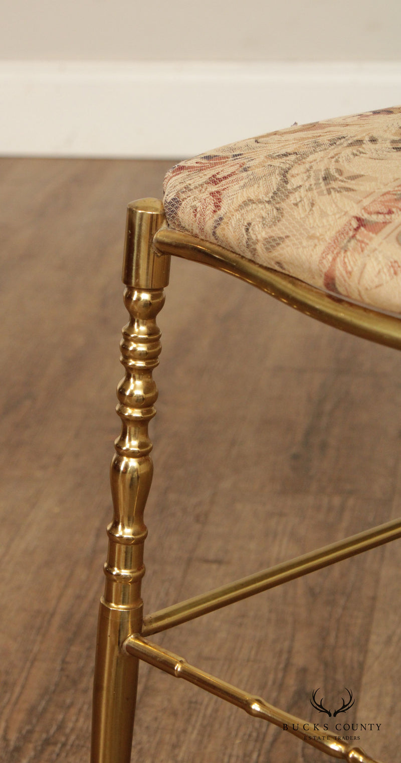 Italian Hollywood Regency Brass Chiavari Chair