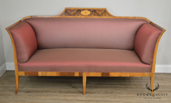 Antique 19th Century Biedermier Style Inlaid Sofac