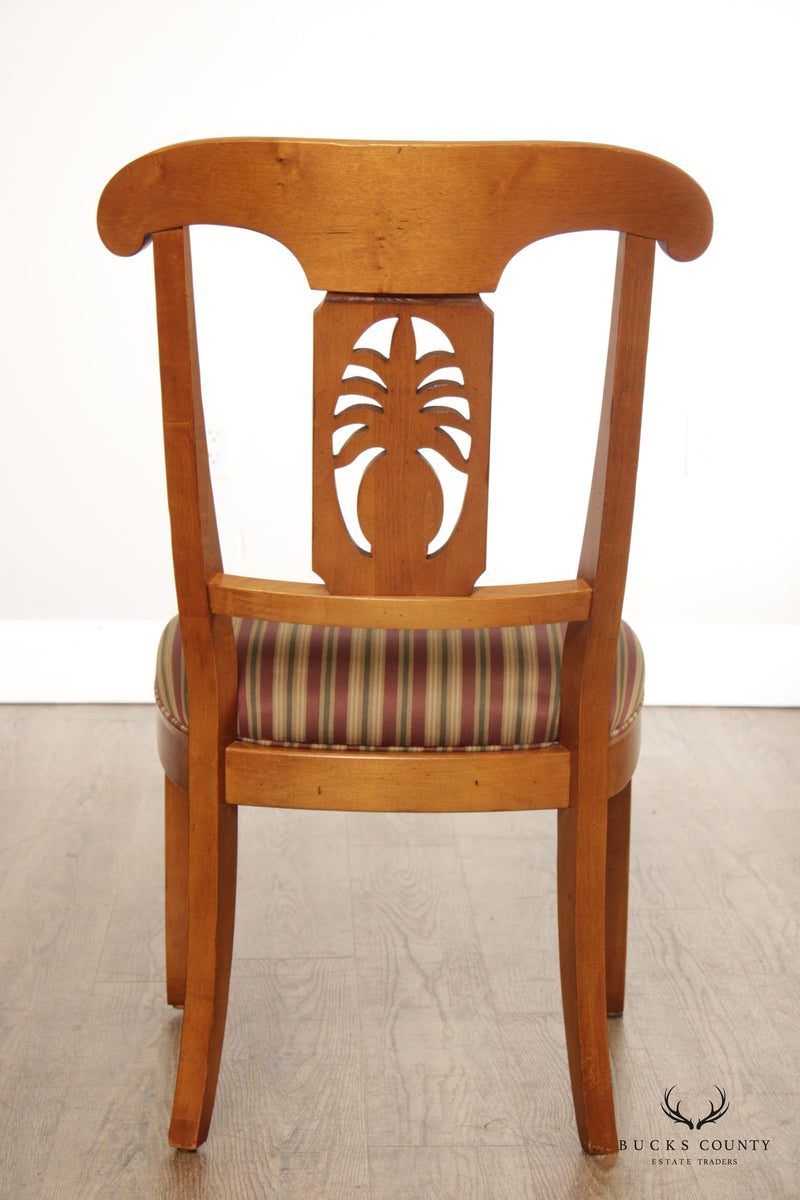 Ethan Allen 'Legacy' Set of Four Pineapple Carved Side Chairs