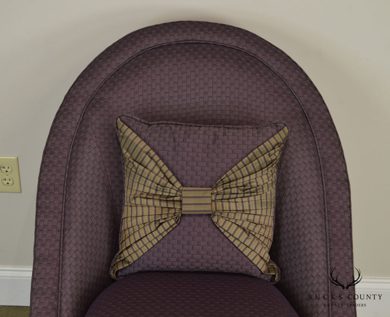 Directional Custom Purple Upholstered Pair of Club Chairs