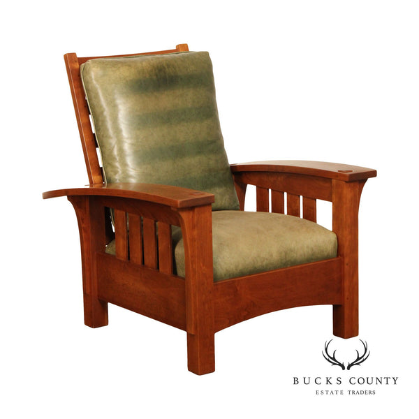 Stickley Mission Collection Cherry Bow Arm Reclining Chair