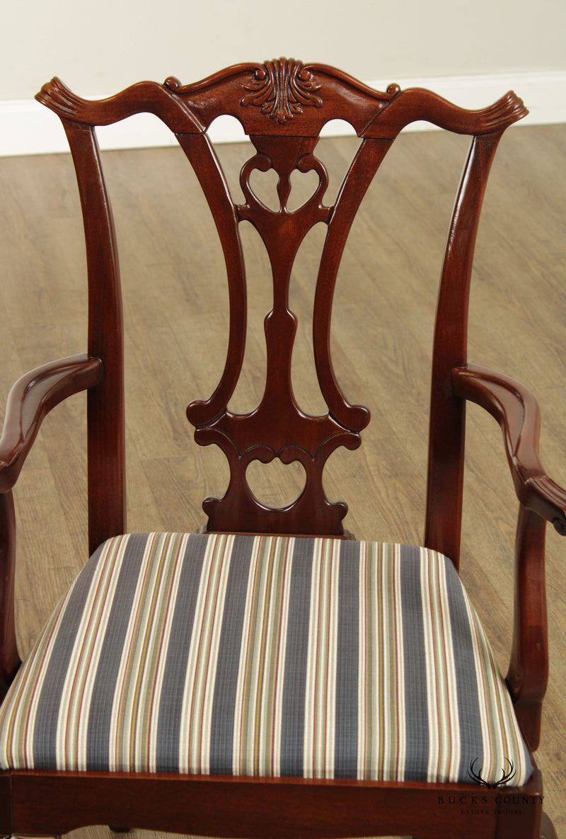 Hickory Manufacturing Chippendale Style Set of 8 Ball and Claw Mahogany Dining Chairs