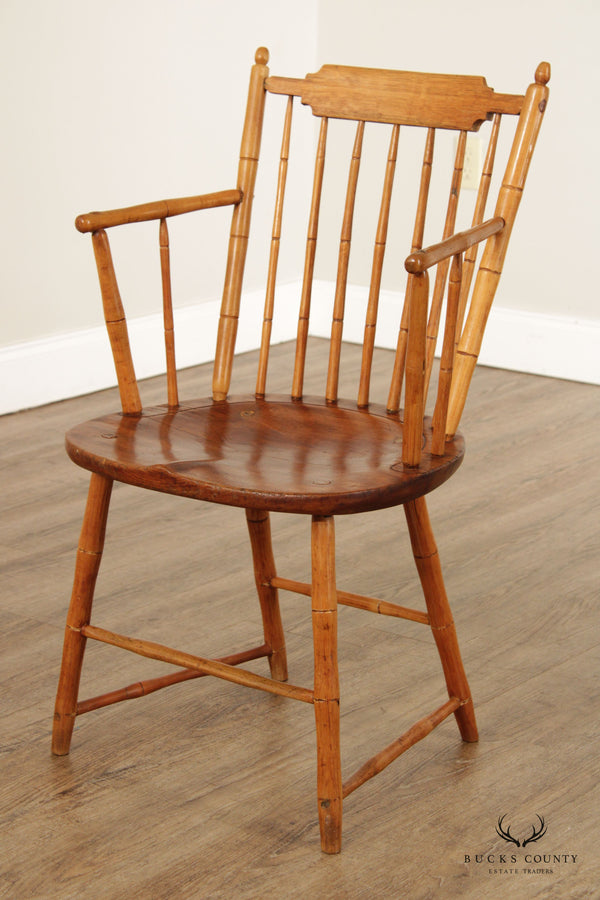 Antique American Birdcage Windsor Arm Chair
