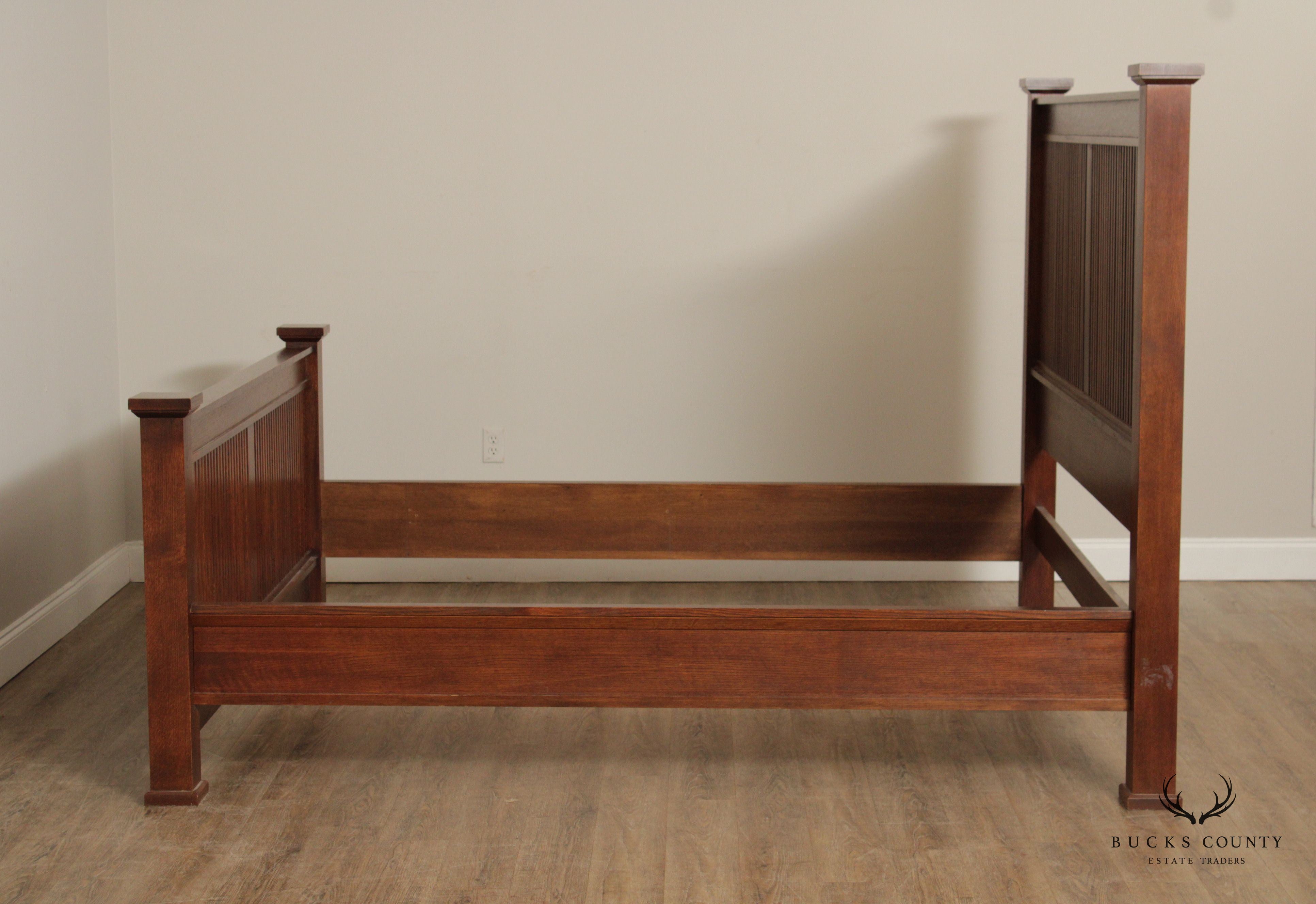 Stickley Mission Collection King Size Oak Prairie Bed