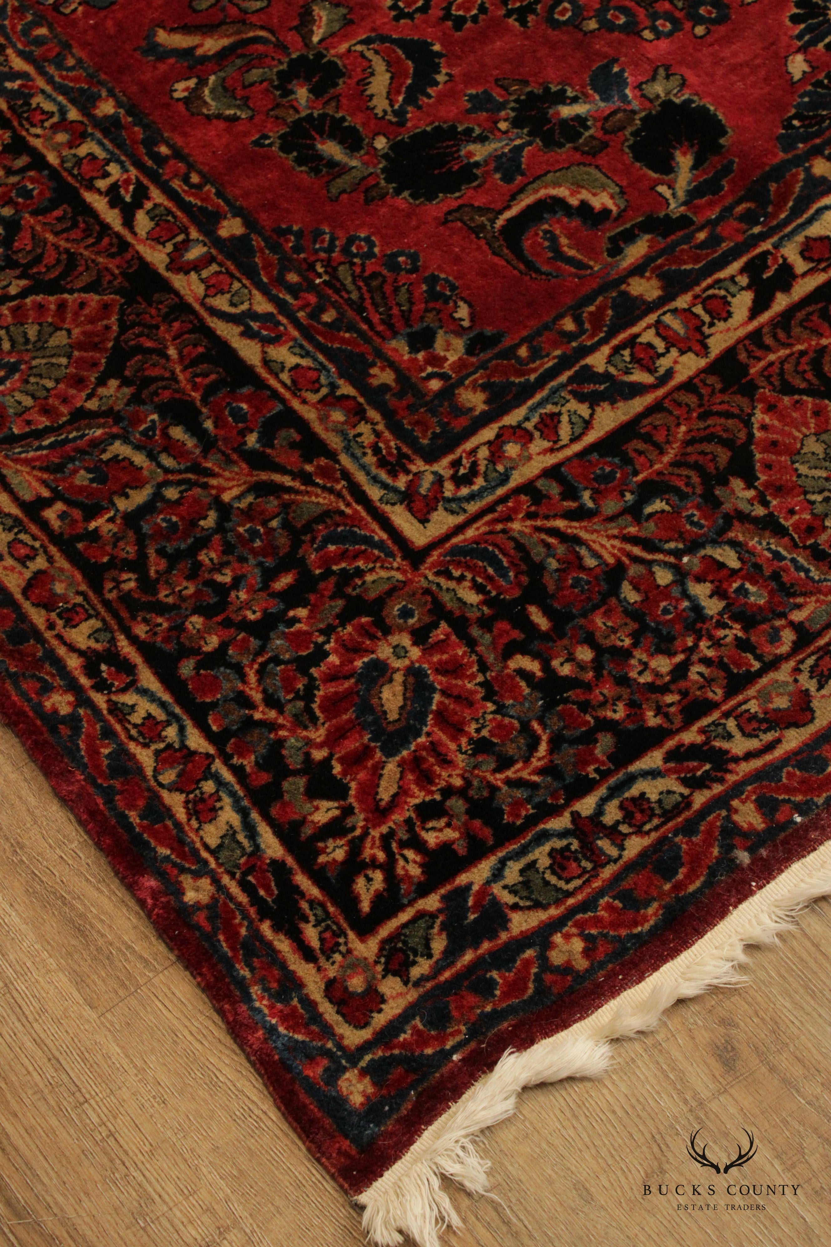 Quality Hand Tied Persian Sarouk Area Rug, 12' x 9'