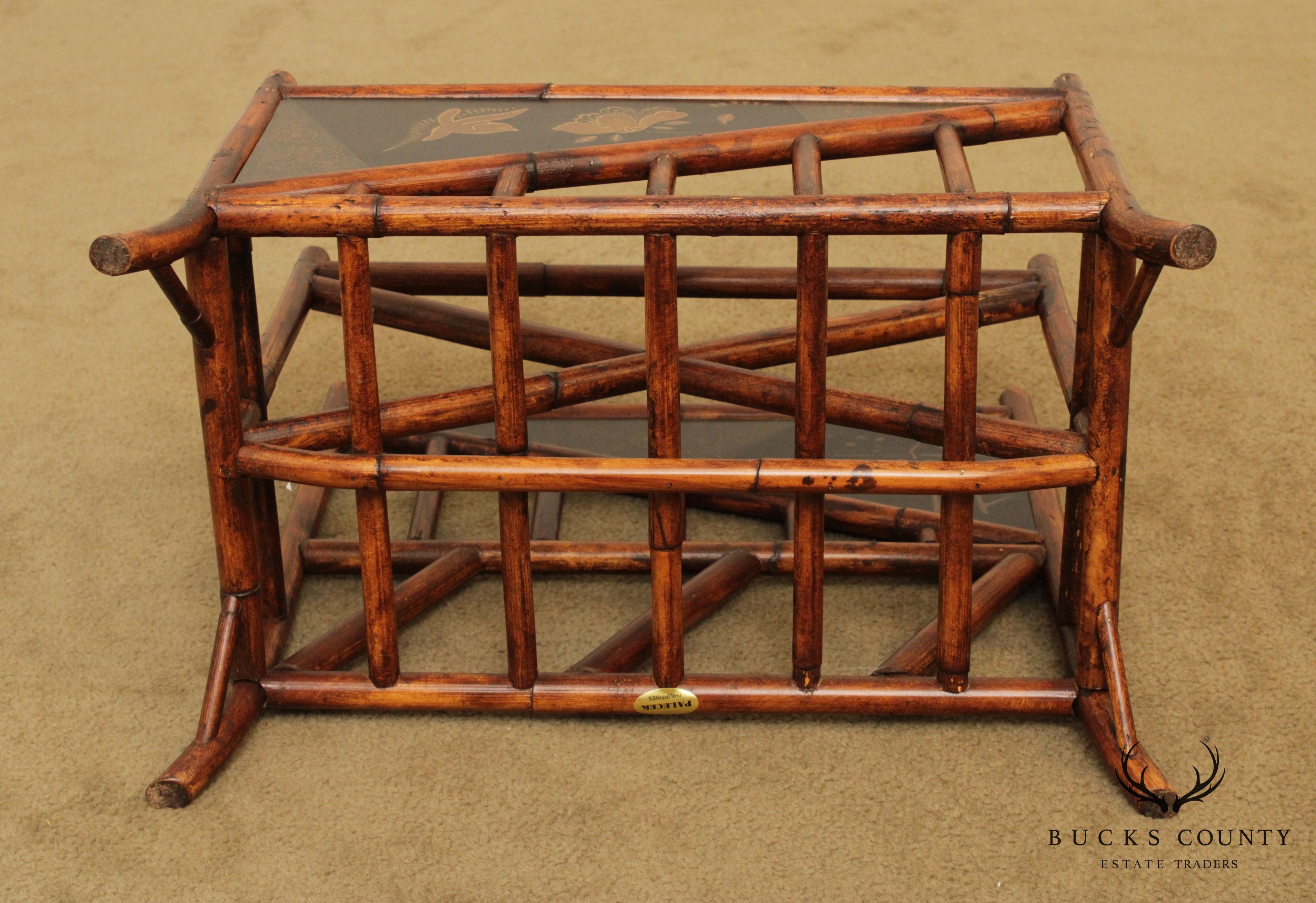 Palecek Victorian Style Bamboo Magazine Rack