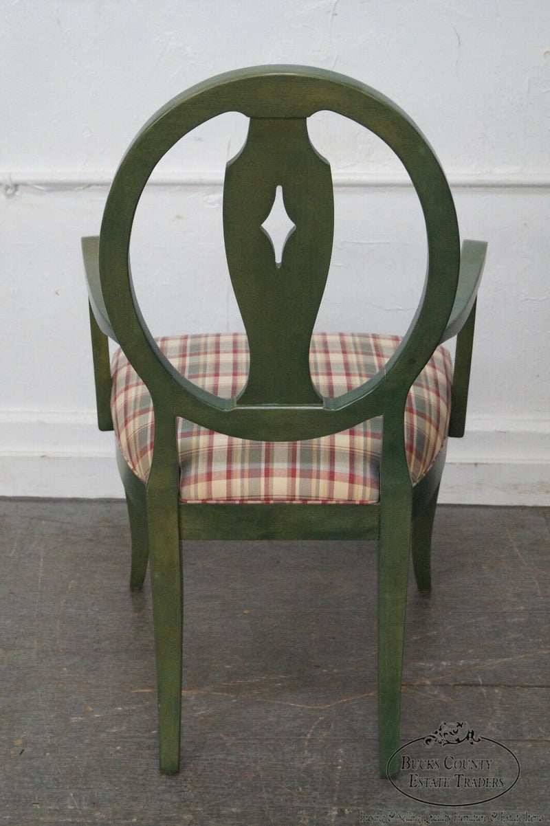 Ethan Allen Country Colors Green Painted Arm Chair
