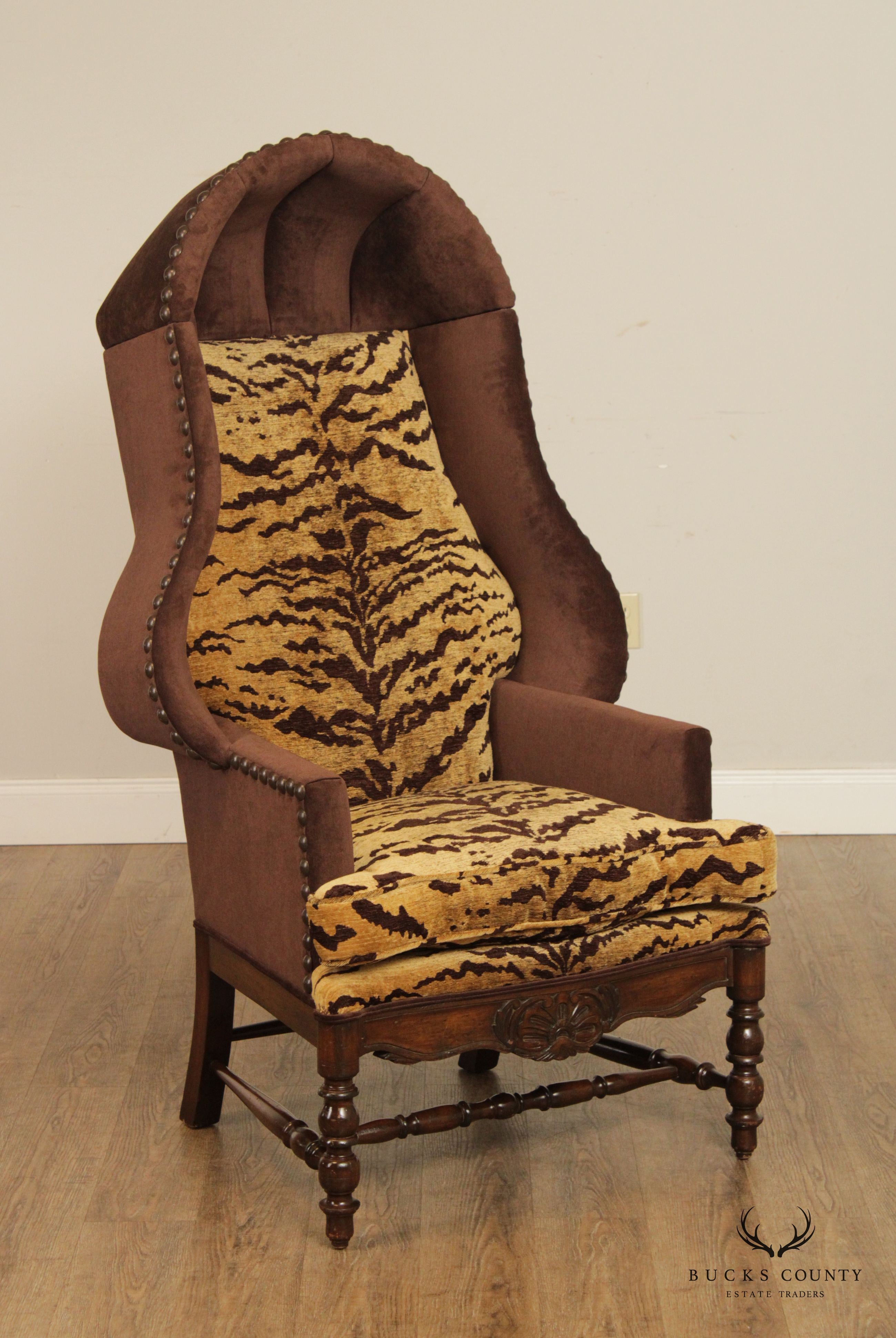 Custom Upholstered Highback Porter's Chair