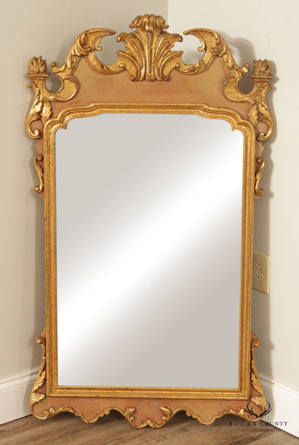 La Barge Italian Rococo Style Carved Giltwood Mirror
