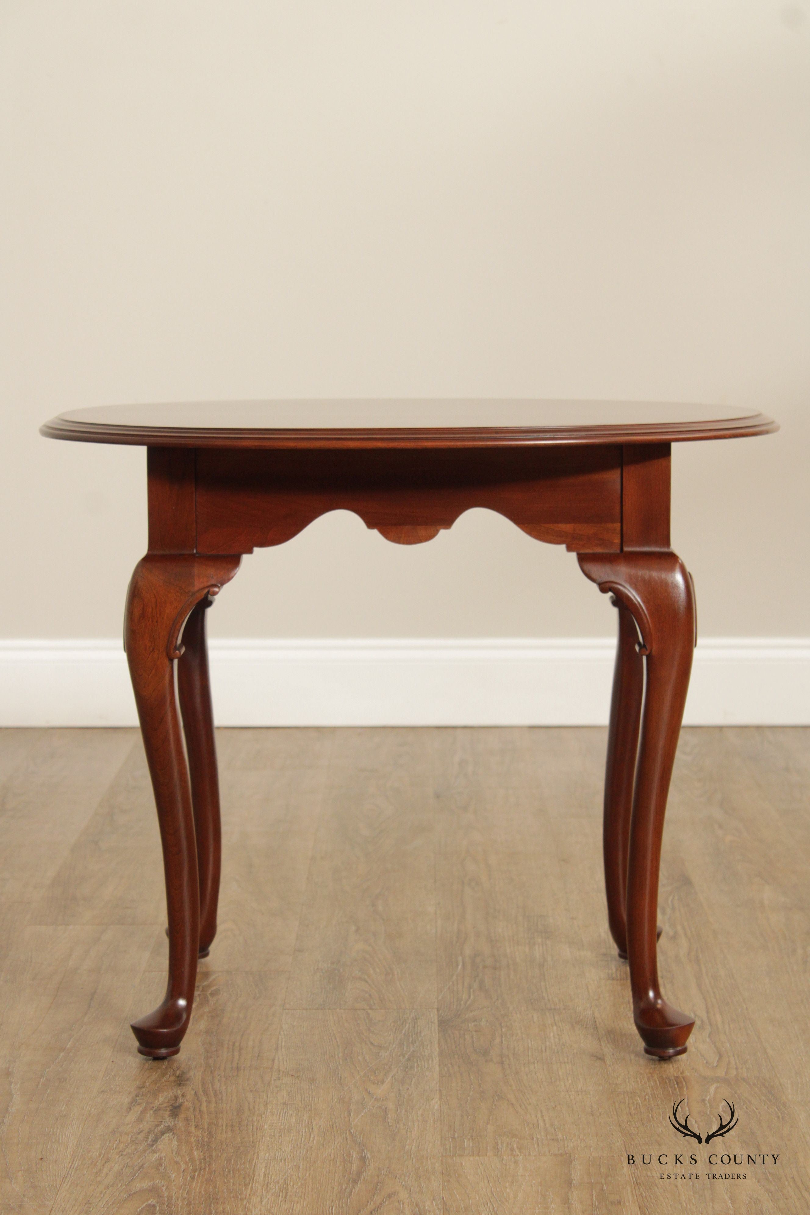 Ethan Allen 'Georgian Court' Oval Top Cherry Side Table