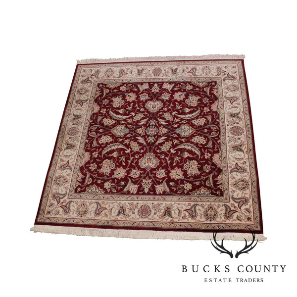 High Quality Red & Ivory Square Persian Room Size Rug