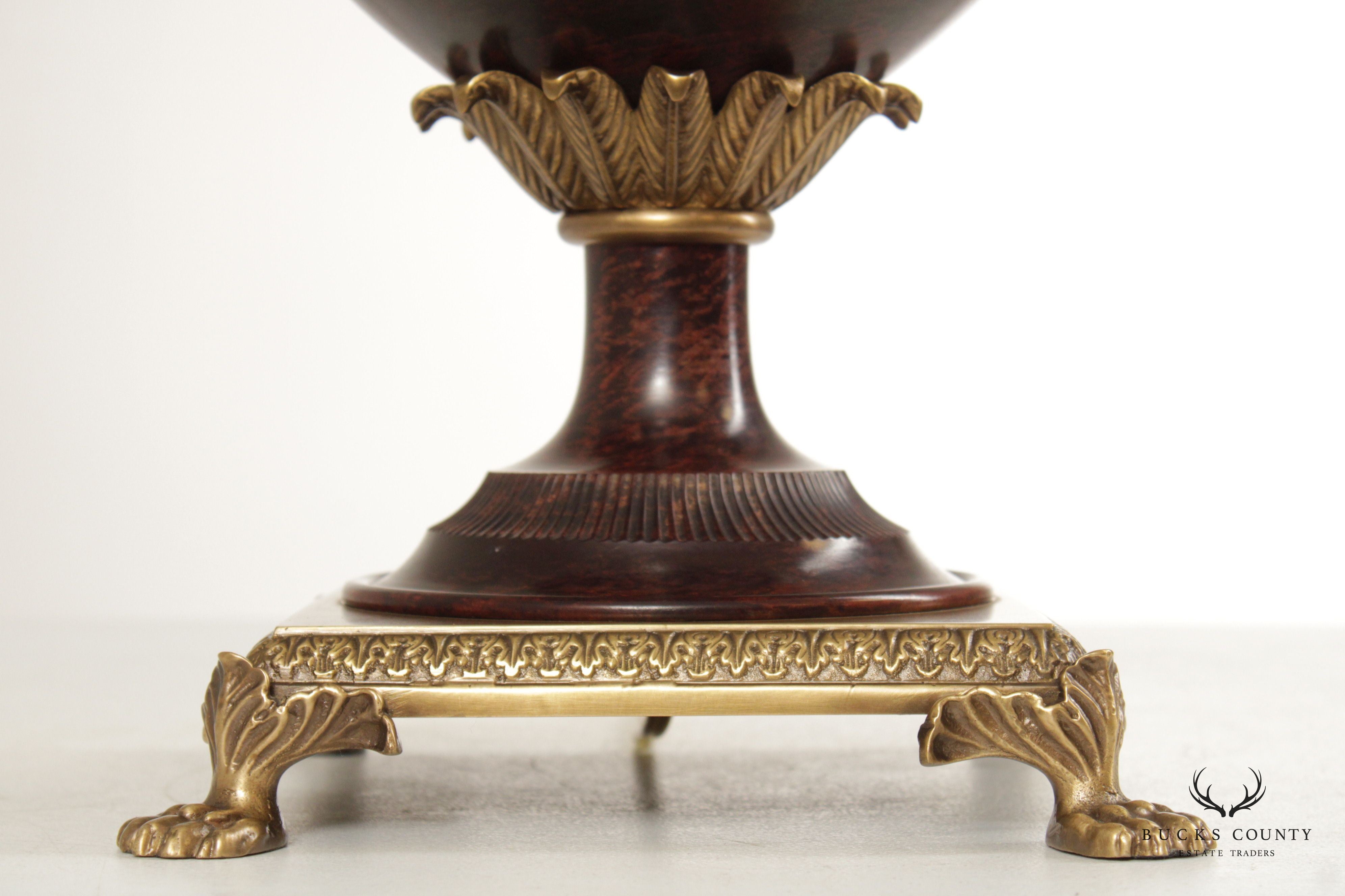 Neoclassical Style Brass Mounted Vasiform Table Lamp