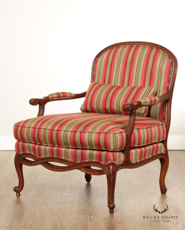 Ethan Allen French Provincial Style Custom Upholstered Armchair