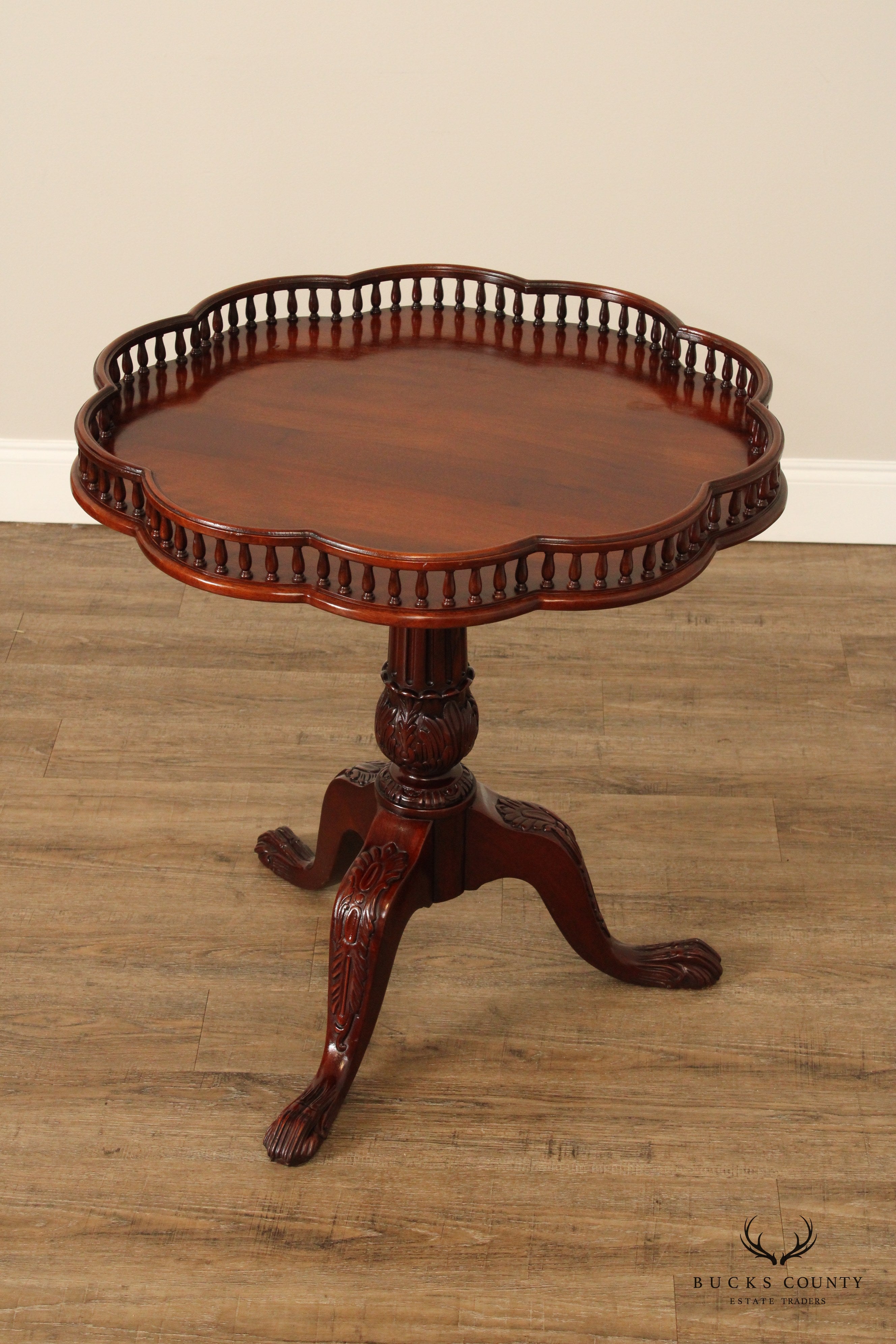 Wellington Hall Carved Mahogany Tea Table