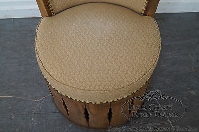 Romweber Viking Oak Swivel Barrel Chair