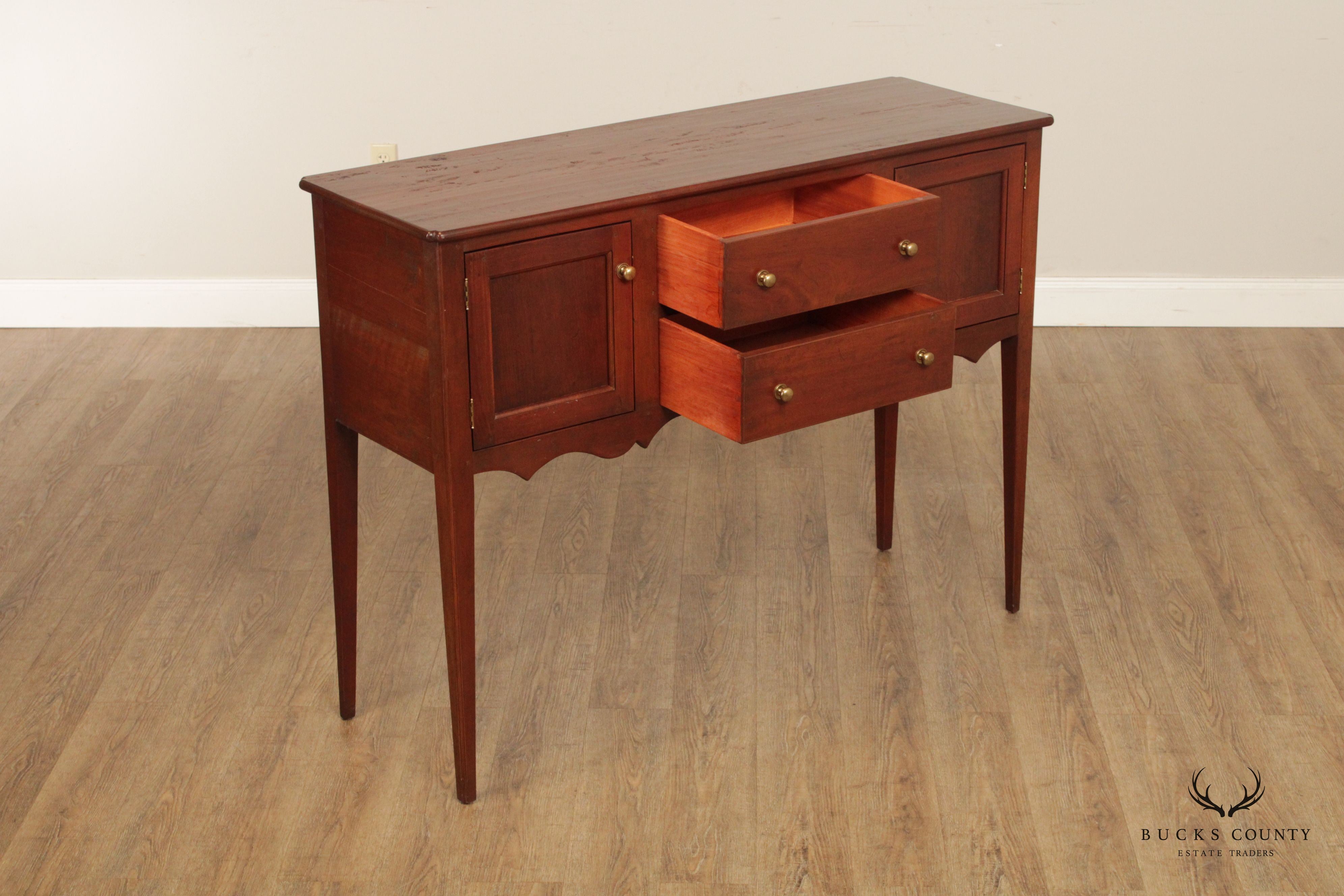 Early American Style Custom Quality Cherry Sideboard Server