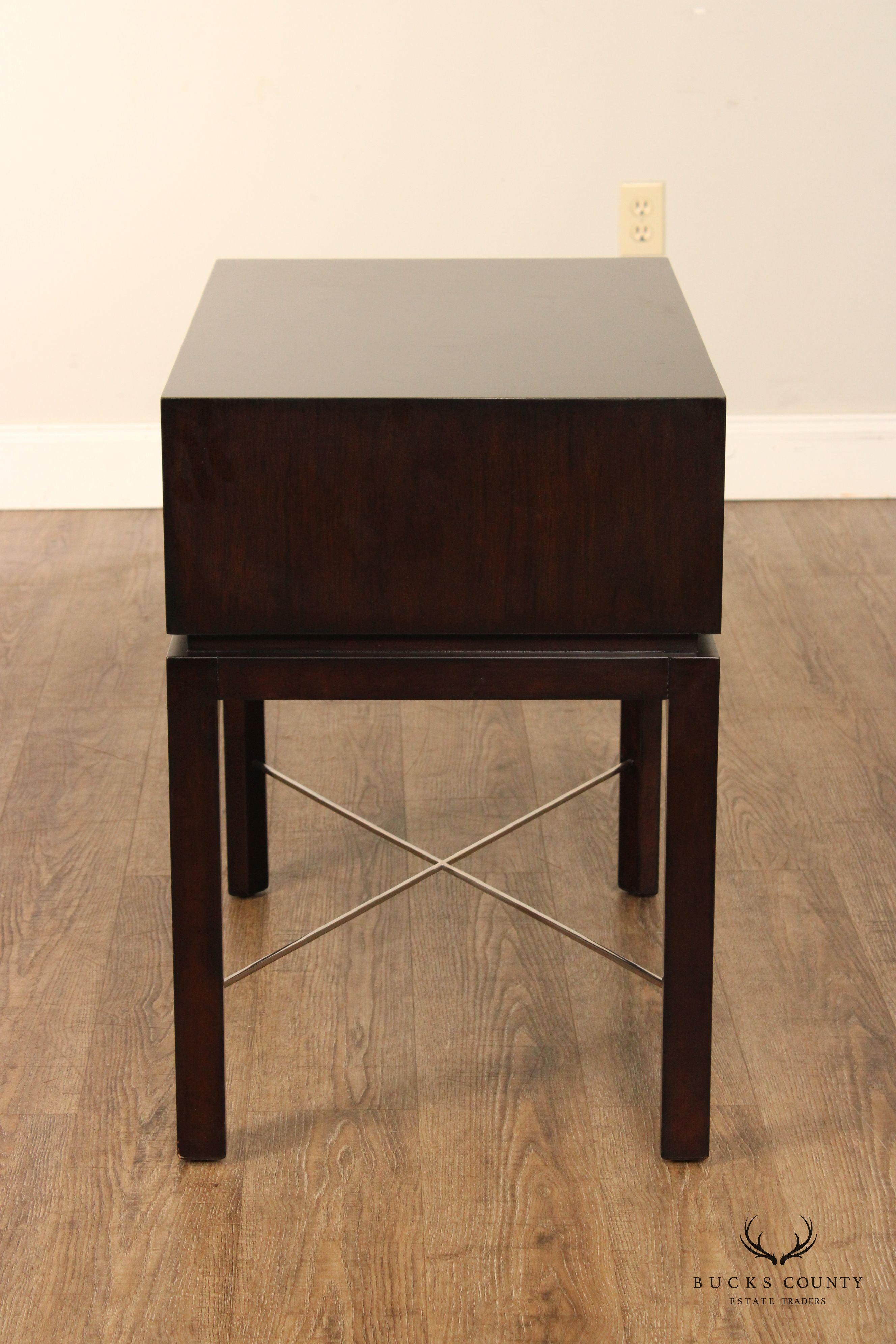 Theodore Alexander Contemporary 'Gold Leaf' One-Drawer Side Table