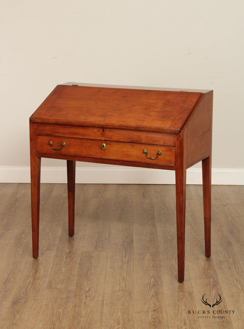 Hepplewhite style Antique Cherry Schoolmaster's Flip-Top Desk