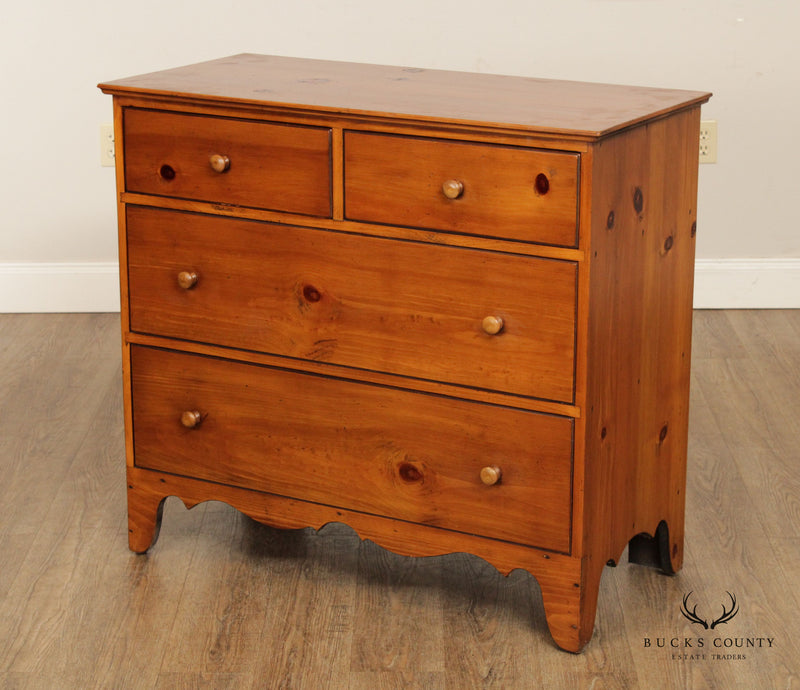 William Draper Early American Style Pair Pine Single Dressers