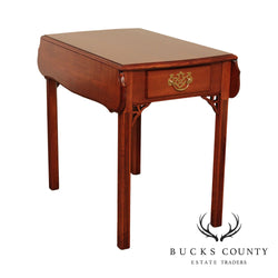 Chippendale Style Custom Crafted Cherry Drop Leaf Pembroke Table