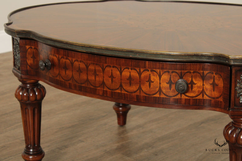 Theodore Alexander Inlaid Mahogany Coffee Table