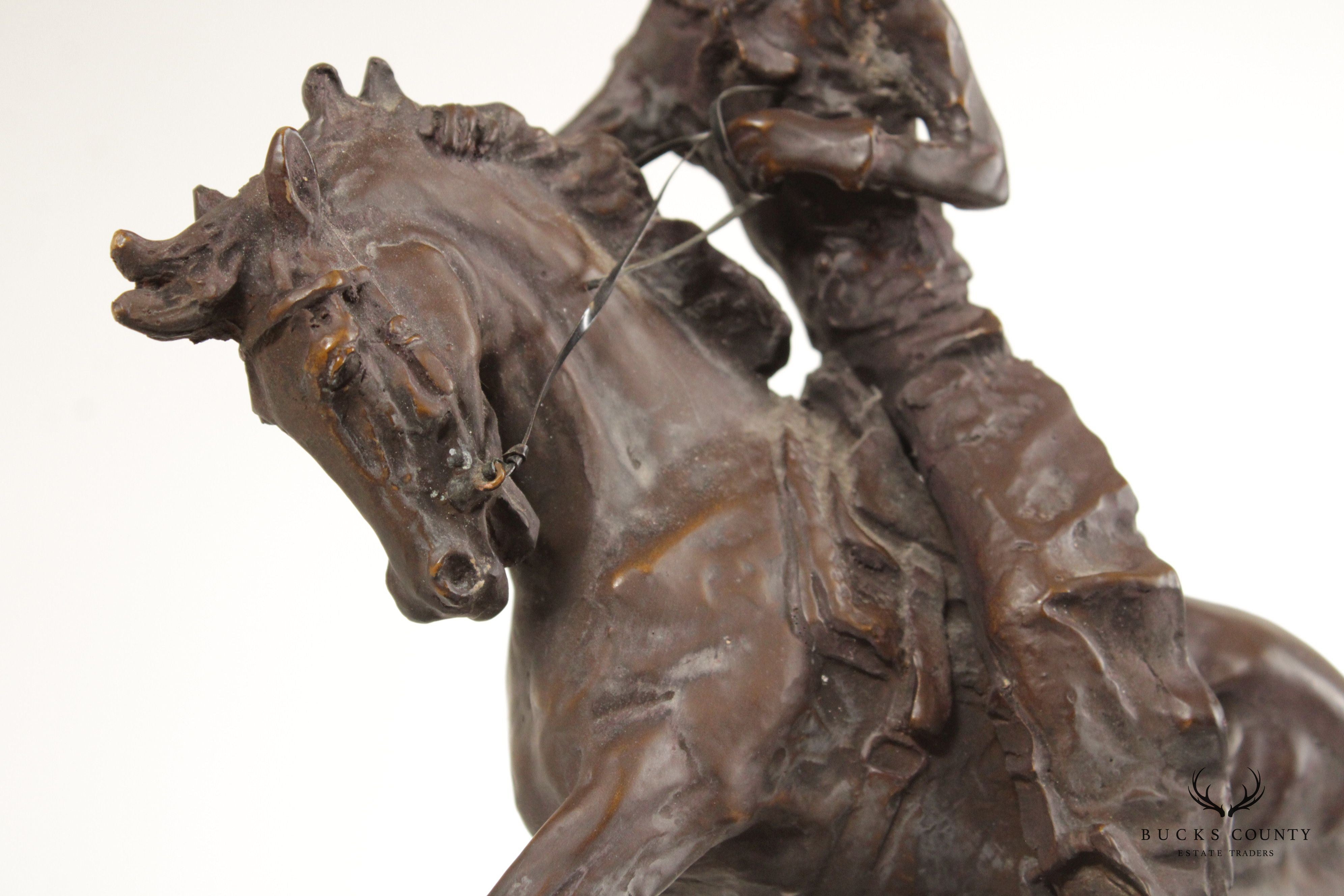 Frederick Remington 'The Cowboy' Bronze Sculpture