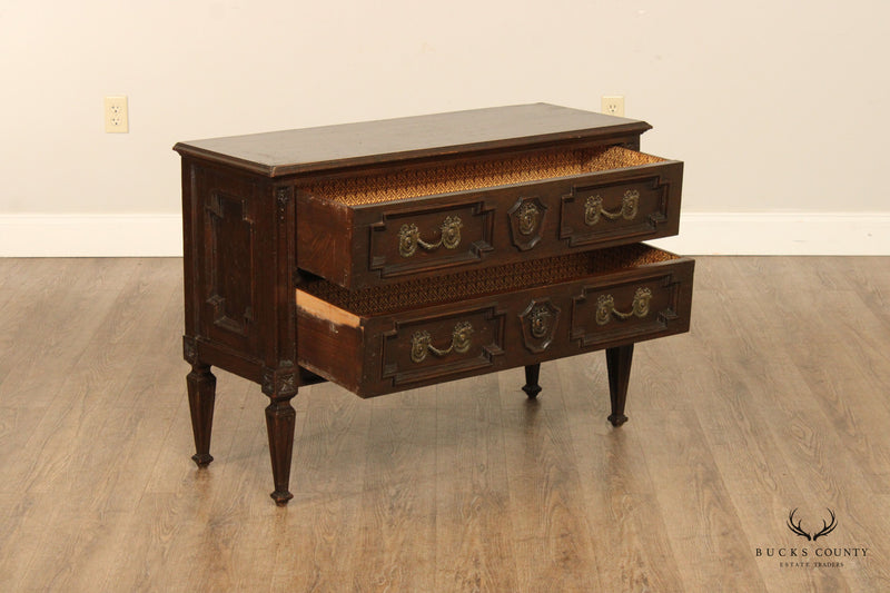 Italian Neoclassical Style Carved Walnut Commode