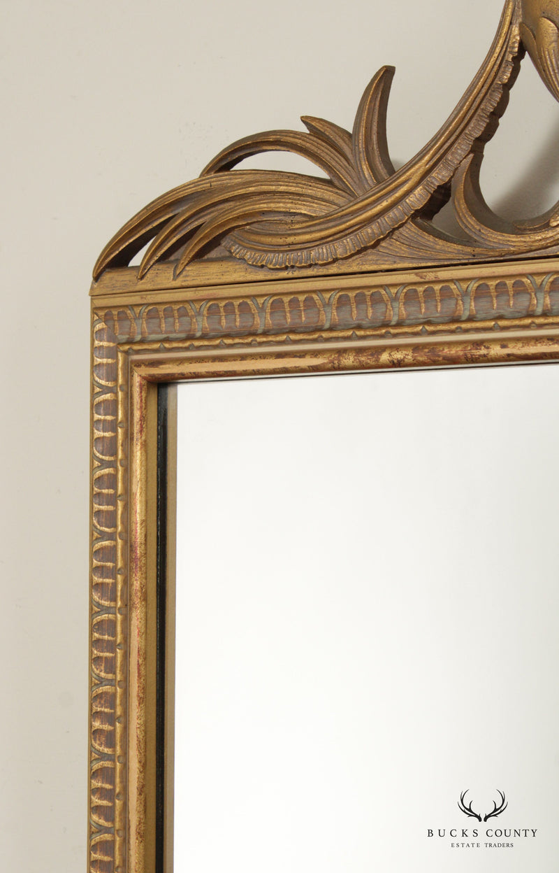 Adams Style Carved Giltwood Accent Wall Mirror