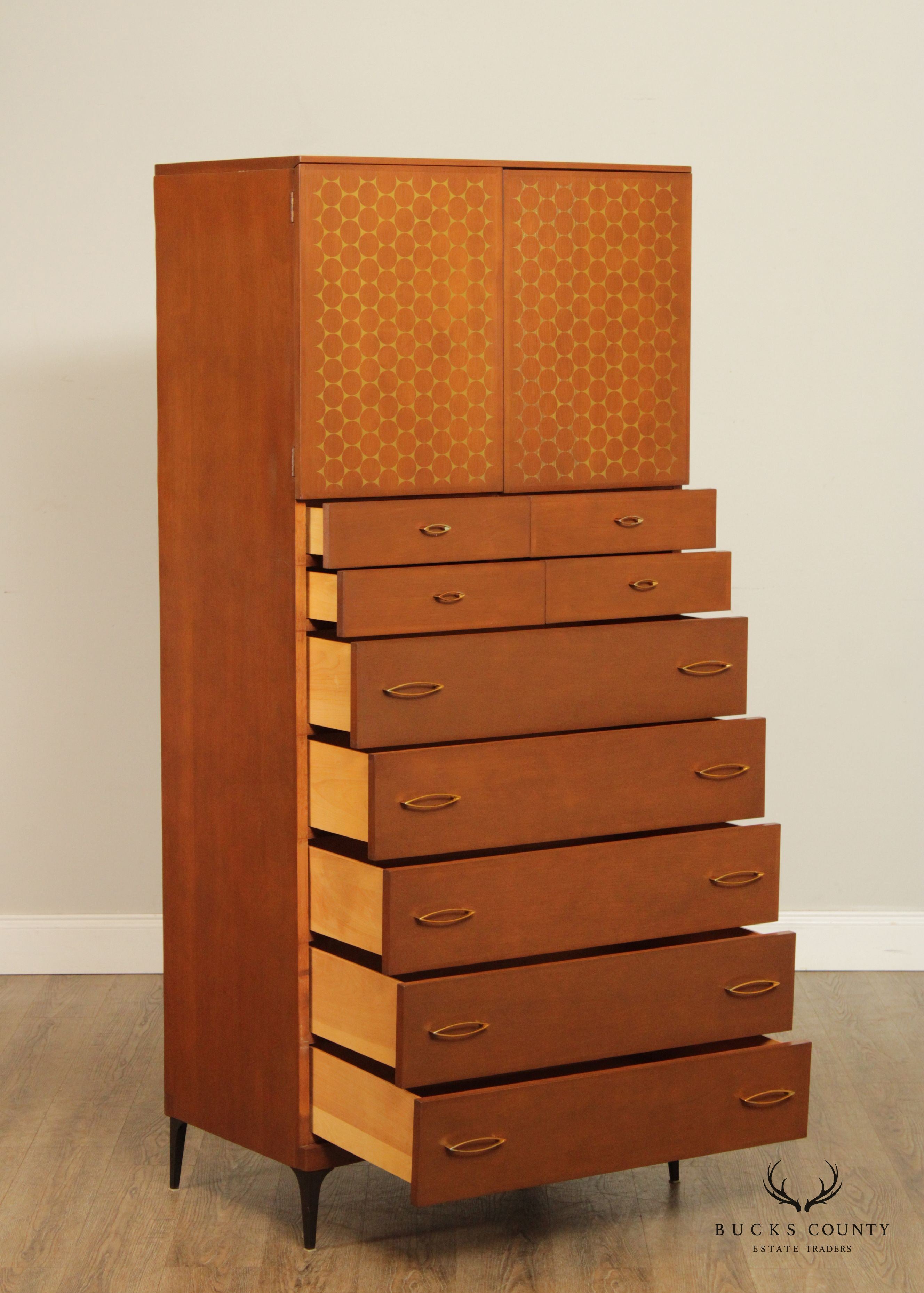 Carl Otto For Heywood Wakefield 'Contessa' Armoire Chest of Drawers