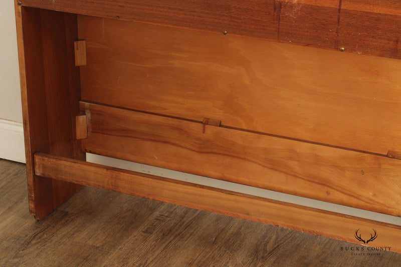 R Way Mid Century Modern Walnut King Storage Headboard